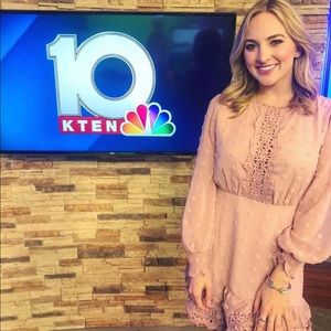 Pink Flowy stitched dress